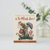 かわいいフェスティバルカタツムリメリー魔法マッシュルームクリスマス ポストカード (スタンド正面)