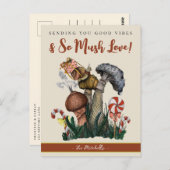 かわいいフェスティバルカタツムリメリー魔法マッシュルームクリスマス ポストカード (正面/裏面)