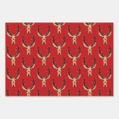 かわいいフェスティバルクリスマスキャラクターイラストレーションパック ラッピングペーパーシート (正面)