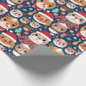 かわいいフェスティバルクリスマスクリッター ラッピングペーパー (角)
