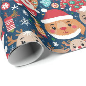 かわいいフェスティバルクリスマスクリッター ラッピングペーパー (ロールコーナー)