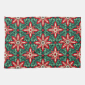 かわいいフェスティバルクリスマスパターン キッチンタオル (横)