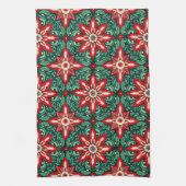 かわいいフェスティバルクリスマスパターン キッチンタオル (縦)