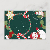 かわいいフェスティバルクリスマスパーティの招待状 エンクロージャーカード (裏面)