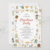 かわいいフェスティバルクリスマスパーティー 招待状 (正面)