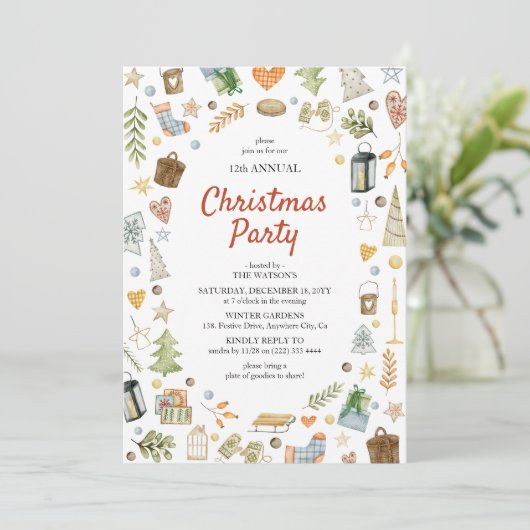 かわいいフェスティバルクリスマスパーティー 招待状 (スタンド正面)