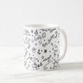 かわいいフェスティバルクリスマスホリデーズパターン コーヒーマグカップ (正面右)
