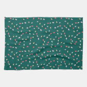 かわいいフェスティバルクリスマスライトパターン キッチンタオル (横)