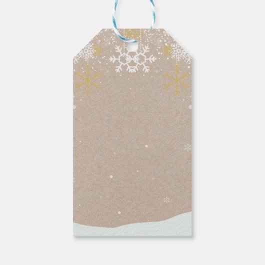 かわいいフェスティバルジンジャーブレッドハウスベビーシャワー ギフトタグ (裏面)