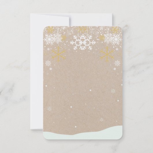 かわいいフェスティバルジンジャーブレッドハウスベビーシャワー サンキューカード (裏面)