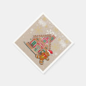 かわいいフェスティバルジンジャーブレッドハウスベビーシャワー スタンダードカクテルナプキン (角)