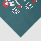 かわいいフェスティバルスカンジレッドブルーホワイトクリスマスツリー 薄葉紙 (詳細)