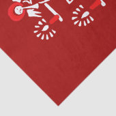 かわいいフェスティバルスカンジレッドホワイトクリスマスツリー 薄葉紙 (詳細)