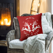 かわいいフェスティバルスカンジレッドホワイトクリスマスディアー