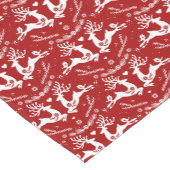 かわいいフェスティバルスカンジレッドホワイトクリスマスディアー ショートテーブルランナー (コーナー)