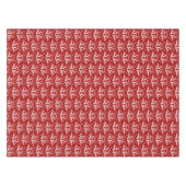 かわいいフェスティバルスカンジレッドホワイトクリスマスディアー テーブルクロス (正面(横))