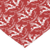 かわいいフェスティバルスカンジレッドホワイトクリスマスディアー テーブルクロス (アングル)