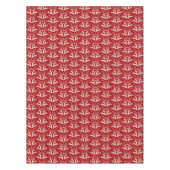 かわいいフェスティバルスカンジレッドホワイトクリスマスディアー テーブルクロス (正面)