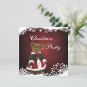 かわいいフェスティバルテディベアクリスマスパーティー 招待状 (スタンド正面)
