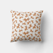 かわいいフェスティバルトナカイのクリスマスホームギフトホワイト クッション (裏面)