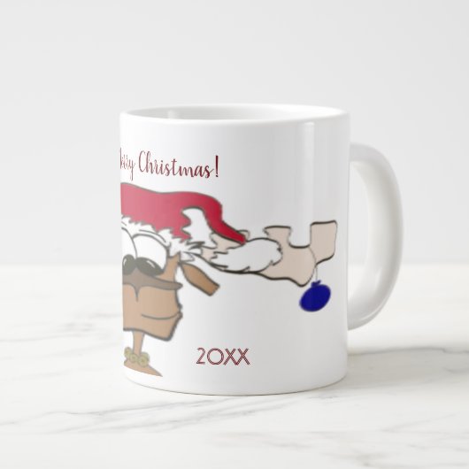 かわいいフェスティバルトナカイ ジャンボコーヒーマグカップ (正面右)