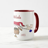 かわいいフェスティバルトナカイ マグカップ (正面右)