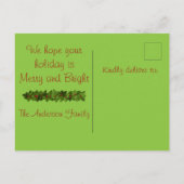 かわいいフェスティバルドッグメリークリスマスポストカード ポストカード (裏面)