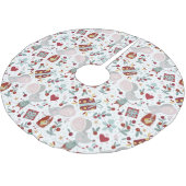 かわいいフェスティバルネズミカップル休日パターン ブラッシュドポリエステルツリースカート (アングル)