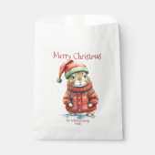 かわいいフェスティバルハムスターinサンタハットクリスマス フェイバーバッグ (正面)