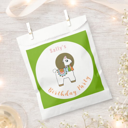 かわいいフェスティバルピナラマBIrthdayパーティー フェイバーバッグ (クリップ留めされた状態)