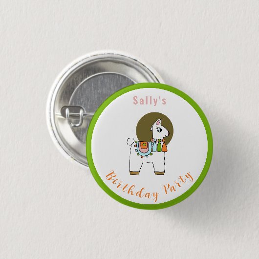 かわいいフェスティバルピナラマBIrthdayパーティー 缶バッジ (正面&裏面)