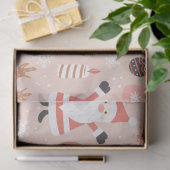 かわいいフェスティバルピンククリスマスツリー雪だるまトナカイ 薄葉紙 (ギフト)