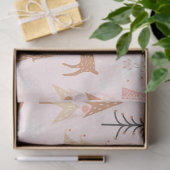 かわいいフェスティバルピンククリスマスツリー雪だるまトナカイ 薄葉紙 (ギフト)