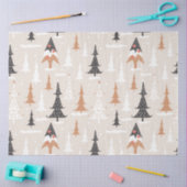 かわいいフェスティバルピンクボホブラウンクリスマスツリー 薄葉紙 (クラフト)