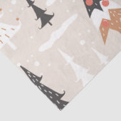 かわいいフェスティバルピンクボホブラウンクリスマスツリー 薄葉紙 (詳細)