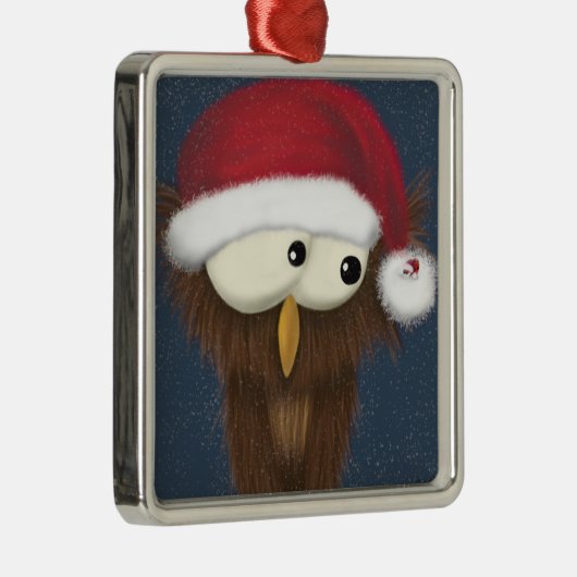 かわいいフェスティバルフクロウ メタルオーナメント (右)