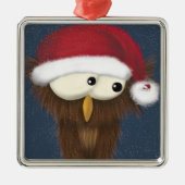 かわいいフェスティバルフクロウ メタルオーナメント (正面)