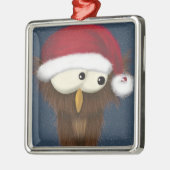 かわいいフェスティバルフクロウ メタルオーナメント (左)