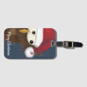 かわいいフェスティバルフクロウ ラゲッジタグ (正面横)