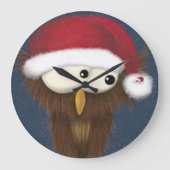 かわいいフェスティバルフクロウ ラージ壁時計 (正面)