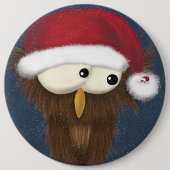 かわいいフェスティバルフクロウ 缶バッジ (正面)