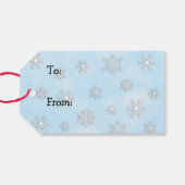 かわいいフェスティバルブルーバードホリデークリスマスギフト ギフトタグ (裏面横)