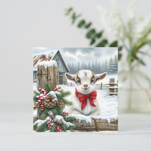 かわいいフェスティバルベビーヤギon the Farm Chrimas シーズンカード (スタンド正面)