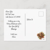 かわいいフェスティバルベビーヤギon the Farm Chrimas シーズンポストカード (裏面)