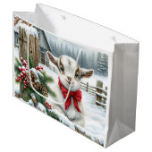 かわいいフェスティバルベビーヤギon the Farm Chrimas ラージペーパーバッグ (正面アングル)