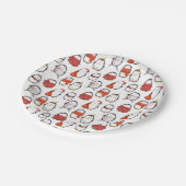 かわいいフェスティバルペンギンパターンクリスマスパーティー ペーパープレート (アングル)