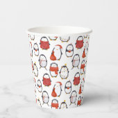 かわいいフェスティバルペンギンパターンクリスマスパーティー 紙コップ (裏面)