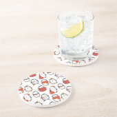 かわいいフェスティバルペンギン柄クリスマス コースター (側面)