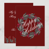 かわいいフェスティバルホリデーカードスクリプト シーズンカード (正面/裏面)