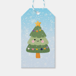 かわいいフェスティバルホリデークリスマスツリー ギフトタグ